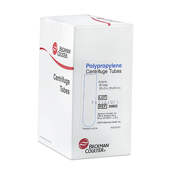 349623_3.5 mL Open-Top Thickwall Polypropylene Tube, 13 x 51mm - 25Pk